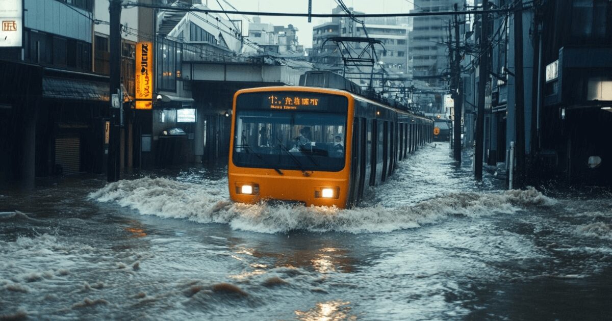 市ヶ谷駅　洪水